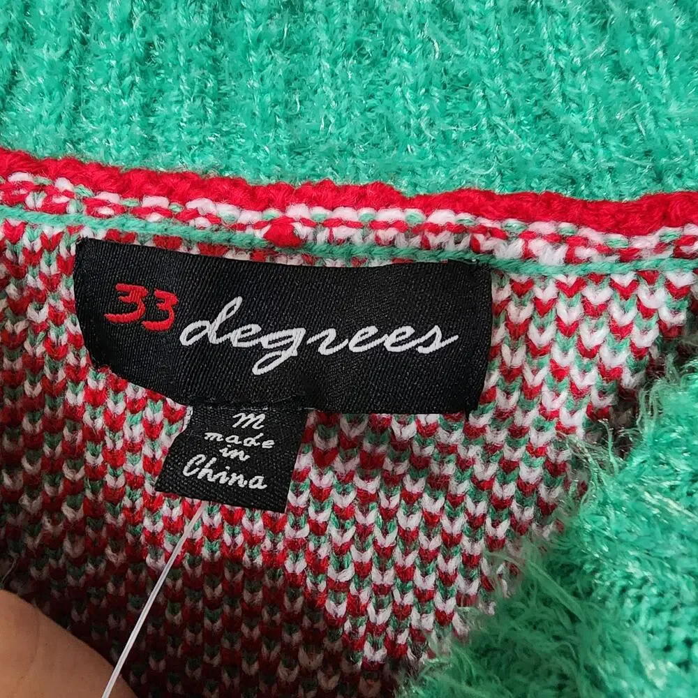 Christmas tree sweater by 33 degrees women's medium